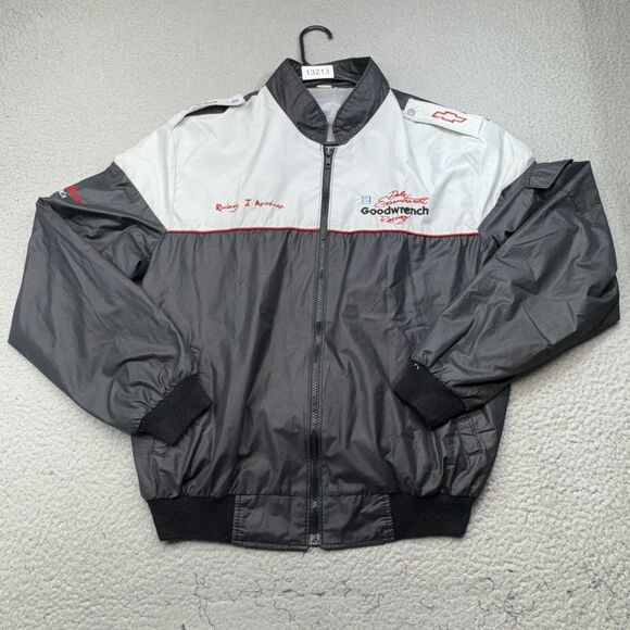 VINTAGE Dale Earnhardt Jacket Mens XL Black Gray‎ Goodwrench Racing NASCAR 90s - Picture 1 of 12